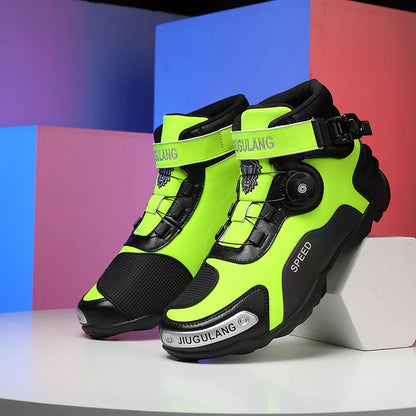 Men Motorcycle Boots Outdoor Riding Anti-slip Winters Sneakers Shoes Bicycle Mountain Racing Ankle Length Women Racing Shoes
