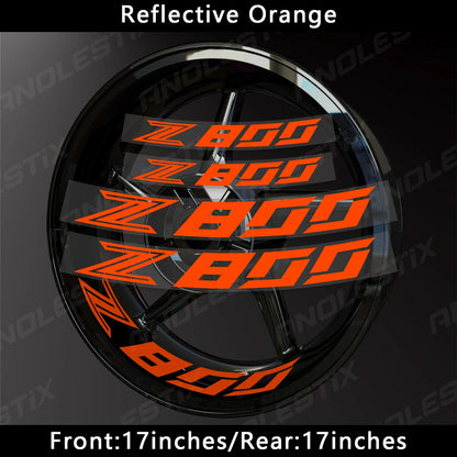 AnoleStix Reflective Motorcycle Wheel Sticker Hub Decal Rim Stripe Tape For Kawasaki Z800 2018 2019 2020 2021 2022 2023 2024