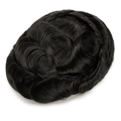 Men Toupee 0.06mm Thin Skin Natural Hairline Men's Capillary Prothesis Toupee Men Wigs Male Wig Hair System 100% Human Hair