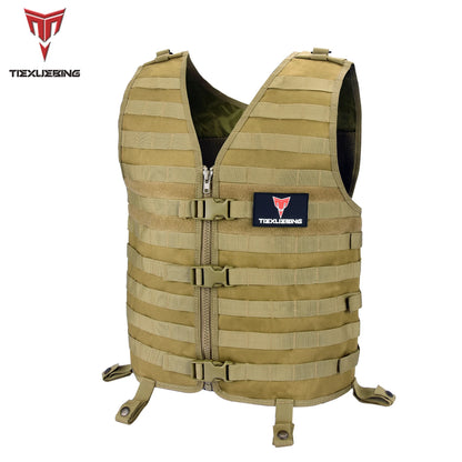 Military Tactical Molle Vest Airsoft Lightweight Gear Load Carrier Vest Camouflage CS Wargame Hunting Adjustable Waistcoat