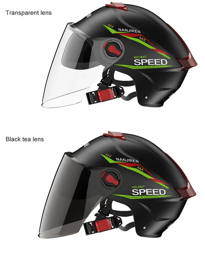 Summer Sun Protection Motocycle Helmet Universal Safety Half Helmet Windproof  Rainproof Electric Bicycle Comfortable