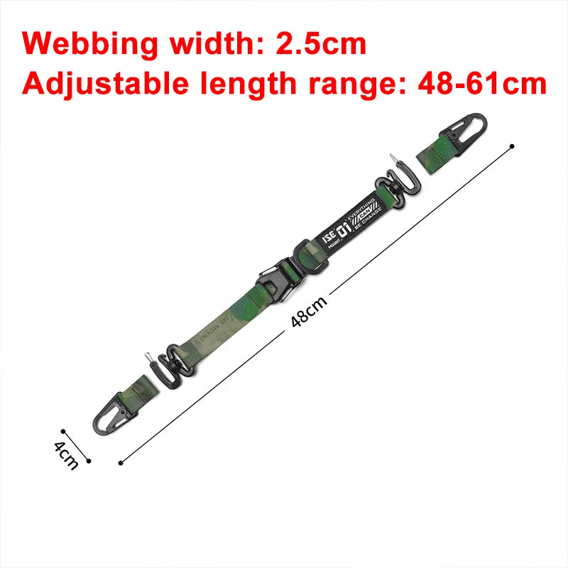 Outdoor Camping Hanging Strap Portable Adjustable Hand Lanyard for Bag Camping Picnic Equipment Outdoor Strap Carabiner Clips