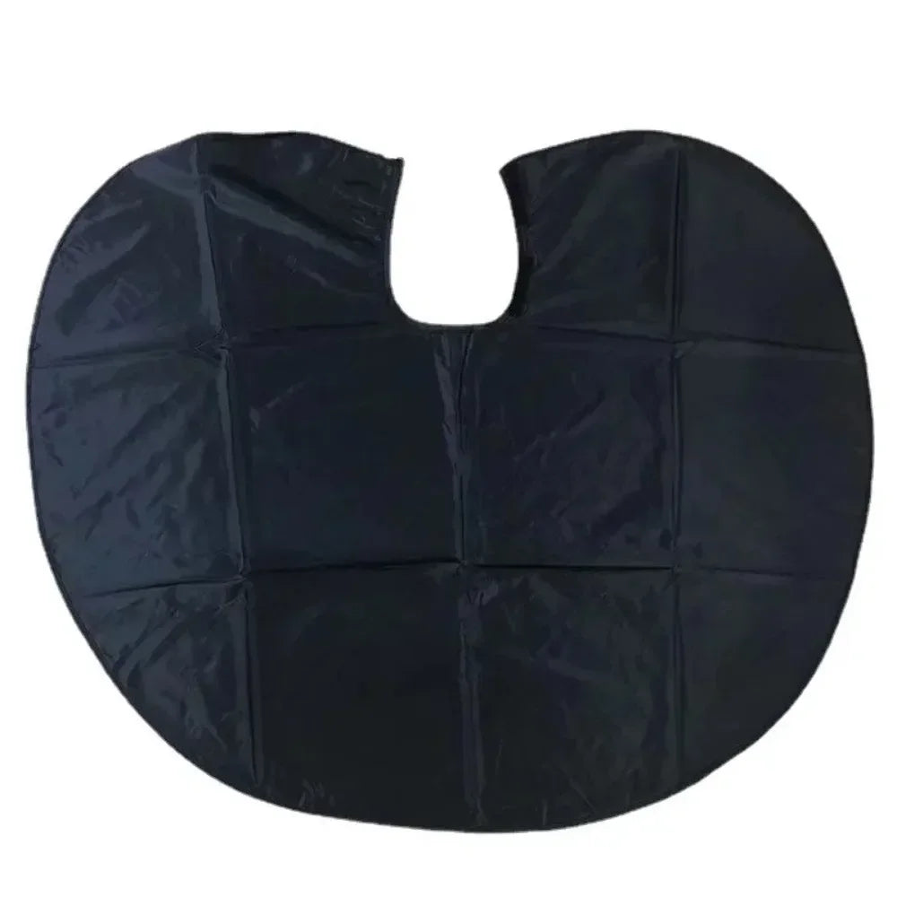 Black Short Square Waterproof Hairdressing Cape – Professional Salon Barber Hair Cutting Wrap & Dyeing Tool
