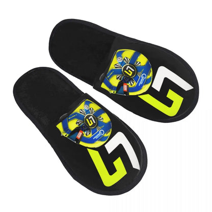 Custom British Lando Norris Racing Driver Guest Slippers for Spa Women House Slipper