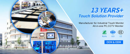 Factory Price 23.8 24 Inch FHD 4K 3840*2160 VESA Panel Mount Open Frame PCAP Touch Screen Monitor Industrial LCD Display DP/HDMI