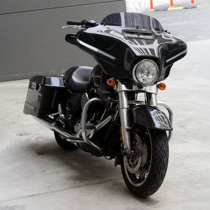 For Street Glide Electra Glide 2014-2024 Front Headlight Fairing with DRL Turn Signal Front Batwing Outer Fairing Accessories