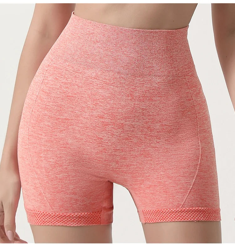 Seamless Shorts High Waisted Elastic Peach Hip Sports Yoga Pants Tight Fitting Quick Drying Fitness Pants for Women Sweatpants