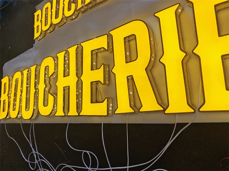 Custom Made Front Lit & Side Lit LED Channel Letters Signs Perforated Shop Signs Exterior Use