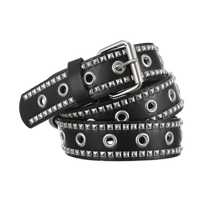 New Fashion New Bronze Bullet Belt Metal Belt Men And Women Punk Hardware Jeans Belt Y2K Belt Designer Belt Women's Belt