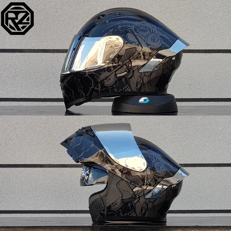 Flip Up Motorcycle Helmet Double lens full face helmet High quality DOT approved Moto cascos motociclistas capacete