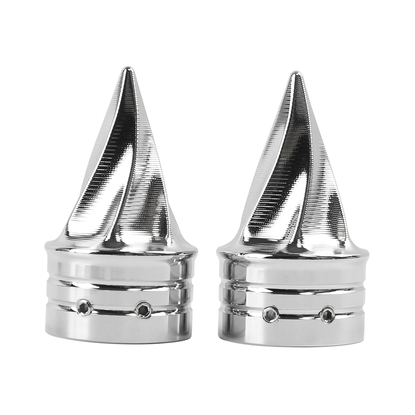 Motorcycle Front Twisted Axle Nut Covers Spike Axle Caps Fit For Harley Touring Sportster Dyna Street Glide Road King Road Glide