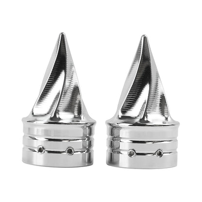Motorcycle Front Twisted Axle Nut Covers Spike Axle Caps Fit For Harley Touring Sportster Dyna Street Glide Road King Road Glide