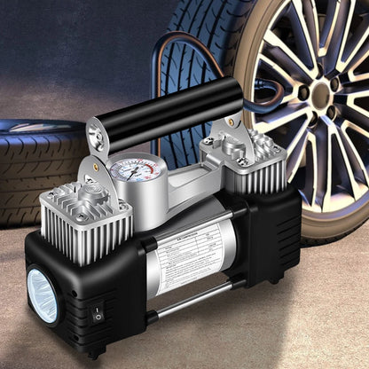 12V Portable Dual Cylinder Air Pump Heavy Duty Car Truck Air Compressor 150PSI Car Digital Tyre Inflator Tyre Inflatable Pump
