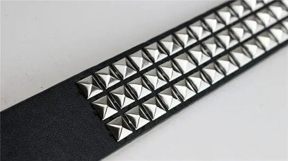2025 New Square Bead Rivet Belt Metal Pyramid Belt Men and Women Punk Hardware Jeans Belt Y2K Belt Designer Belt Women's Belts