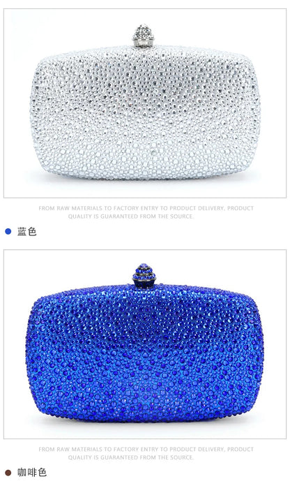 Evening Clutch Bags Green Bridal Clutches Bags Crystal Bridal Stones Purse Lady  Party Wedding Rhinestone Women Shoulder Handbag