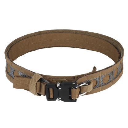 Tactical Ferro-style Bison Lightweight Belt with Quick Detach Metal D-Ring Buckle MOLLE Men's Waist Belt Hunting Pistol Airsoft