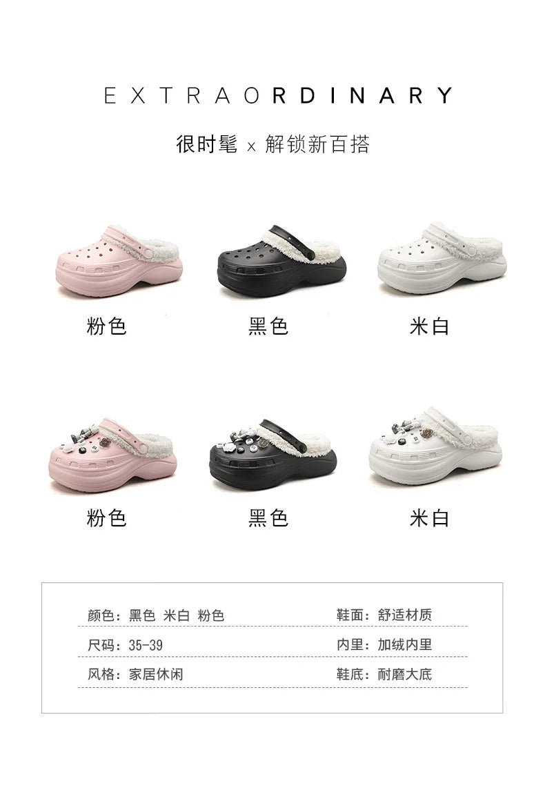 Cotton Fashion Clogs Slippers Women Hole Garden Shoes Water Shoes For Men Beach Sandals Soft Eva Bathroom Slides House Slides