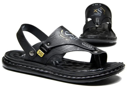 Sandals for Men High Quality Cow Leather Sandals Outdoor Casual Sport Sandals Anti Slip Beach Slippers for Men Summer Slippers