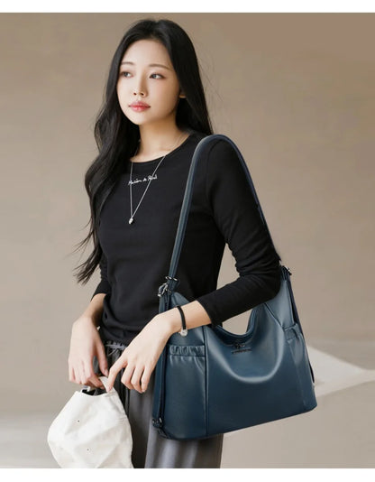 High Quality Soft Pu Leather Shoulder Bags for Women Women Bags Luxury Designer Multifunction Travel BackPack Commuter Handbags