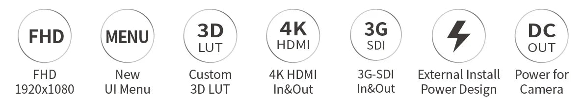 FEELWORLD FW568S 6 Inch 1920X1080 IPS FHD LCD Panel On Camera Field  Monitor 3G SDI 4KHDMI Input Output  for Youtube Gimbal Rig