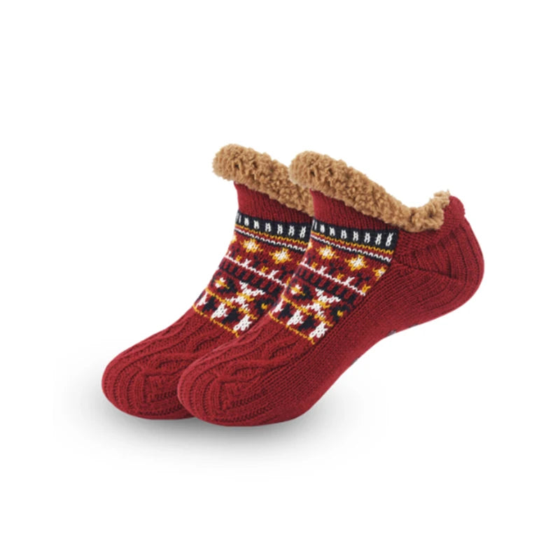 Thermal Mens Slipper Socks Fluffy Winter Warm Non-slip Floor Socks Thickened Home Sleeping Soft Snow Socks Sleep Carpet Socks