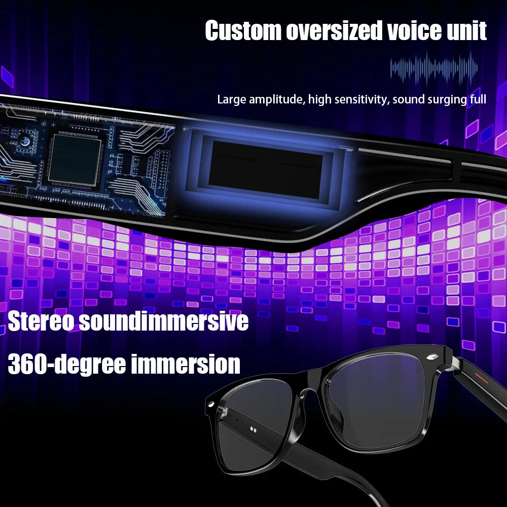LAXASFIT Smart Bluetooth Glasses Sunglasses Talking Outdoor Sports Headset UV Protective Eyewear for Men and Women Holiday Gift