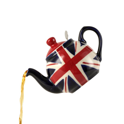 London Pottery Hand-painted flag Series 2 Cup Teapot British 600ml Ceramic Teapot with Stainless Infuser for Loose Tea Tea Set