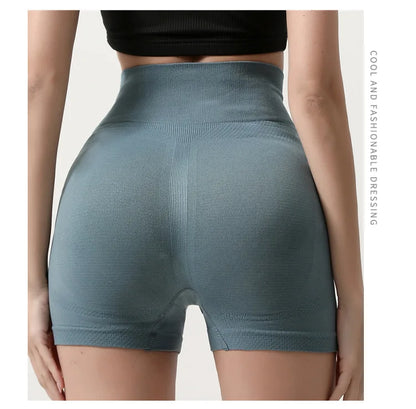 Seamless Shorts High Waisted Elastic Peach Hip Sports Yoga Pants Tight Fitting Quick Drying Fitness Pants for Women Sweatpants