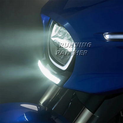 For Harley CVO Electra Street Glide Ultra FLHXU FLHX FLHXSE LED Front Lower Fairing Signal Light Turn Light Amber Lamp