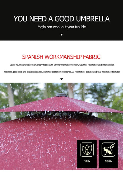 Outdoor Furniture Sunshade  Garden Umbrella Aluminum 3m square Offset Parasol 10 ft Cantilever Commercial Patio Umbrella & Bases