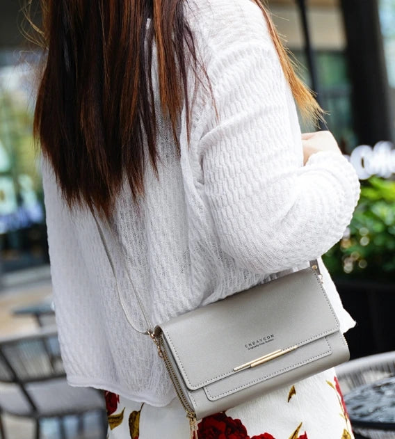 2024 New Women's Wallet Korean Multifunctional Shoulder Bag Mid-length Clutch Coin Purse