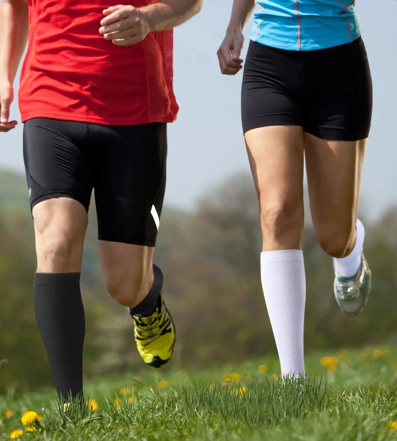 3/6/7 Pairs Compression Socks Women Medical Edema Running Socks Men Knee Length Cycling Socks  Football Basketball Outdoor trave