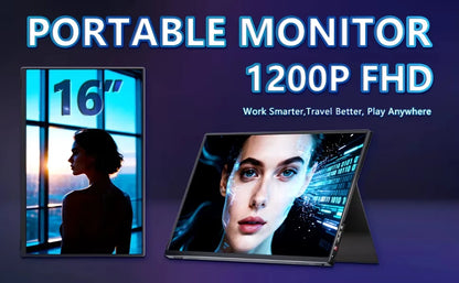 KTHIN PG03 PRO 16 inch 2.5K Portable Display 2560*1600 HDMI 120Hz Type-C 144Hz Travel Gaming Screen for Laptop Switch Computer