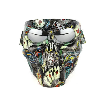 Dirt Bike Racing ATV Racing Halloween Eyewear Shield Skull Face Mask For Eyewear Motorbike