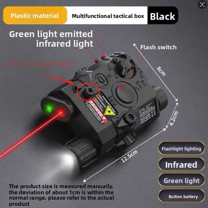 PEQ15 Multi-Functional Laser Box Tactical Flashlight: Fits 20mm Rail, for Toy Airsoft Guns, Hunting, CS & Wargame,indicator