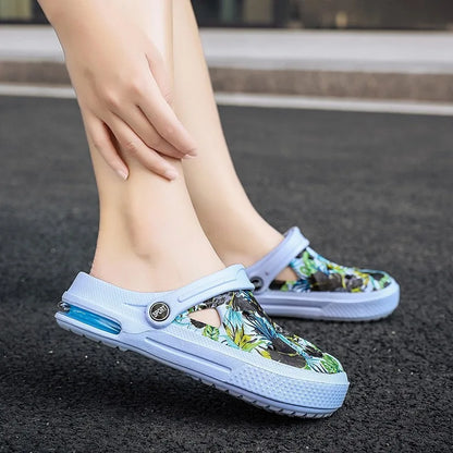 Women's Ethnic Shoes Clogs Soft Sole Two-way Wear for Beach Mules and Pool Women Garden Slides Indoor Nursing Clogs Sandals