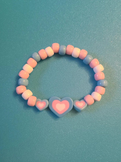 Rainbow Kandi Pride Bracelet Handmade Beaded Stretch Bracelet For Festival & Party