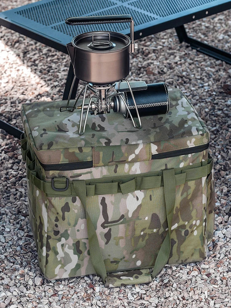 Camping Storage Bag Multifunctional Camping Cooking Utensil Organizer Large Capacity Waterproof Utility Camping Supplies