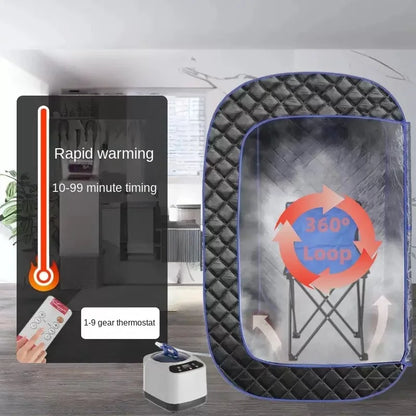 Portable Steamer Sauna for Home Spa Full Body Sauna Tent for Relaxation With 3L Steamer Generator Sauna Box