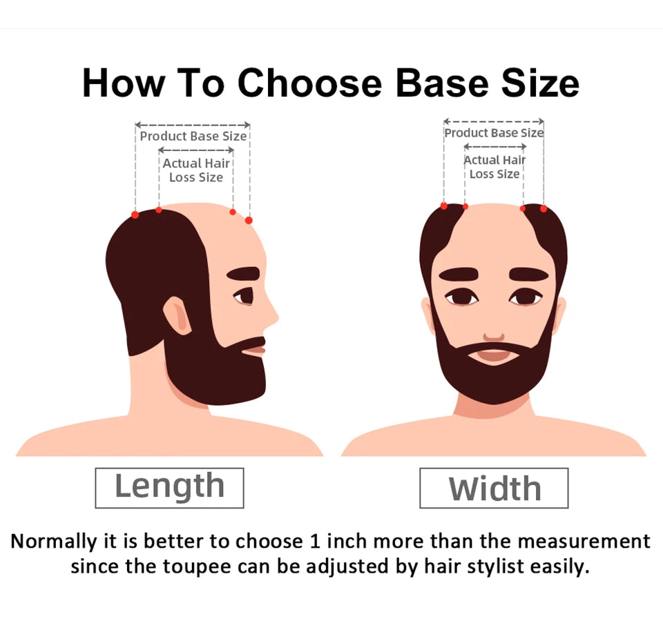 Full Head Wig For Men 6" Natural Straight Fine Mono With Pu Cap Men Wig 1/2" French Lace in Front Indian Human Hair Wig For Men