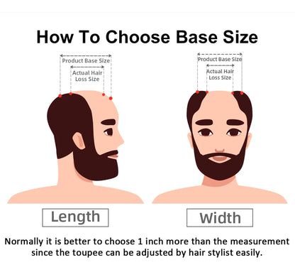 Full Head Wig For Men 6" Natural Straight Fine Mono With Pu Cap Men Wig 1/2" French Lace in Front Indian Human Hair Wig For Men