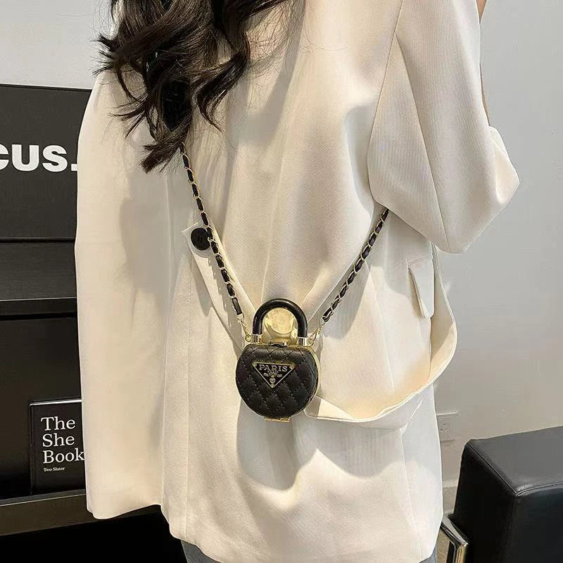 Fashion diamond mini texture retro design small daily shopping date decoration casual personalized handbag shoulder bag