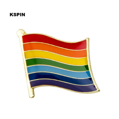 10pcs a lot Philadelphia Pride Badges LGBT Pin Metal Rainbow Badge Pins Gay Pride Lapel Pinback