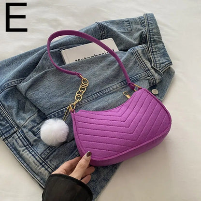 Mini Women Shoulder Bags Fashion Felt Women's Bag Design Advanced Underarm Handbags Mini Saddle Bag