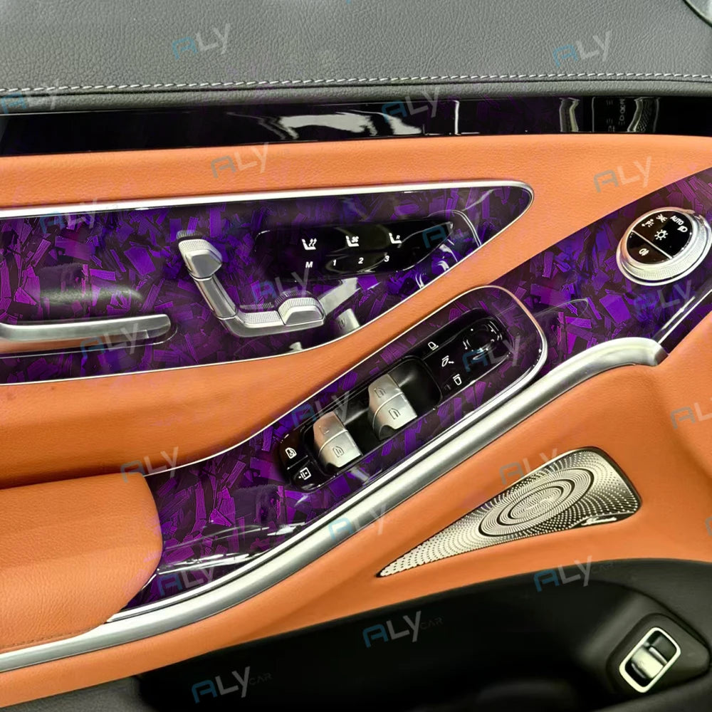 PET Carbon Fiber Sticker Vinyl Paper for Car Vinyl Wrap Glossy Auto Wrapping Cars Film Covering Laser Purple Motorcycles Vinyls