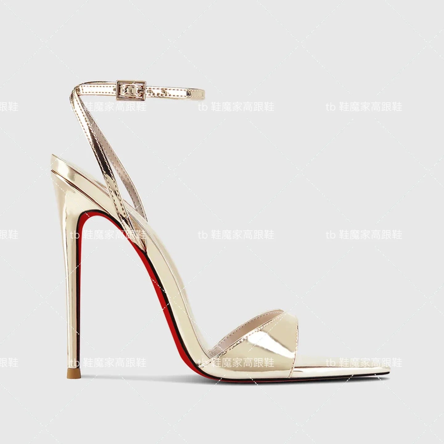 2025 new sexy high-heeled shoes with pointed toes exposed, straight buckle strap, thin heel sandals, women's fashion shoes