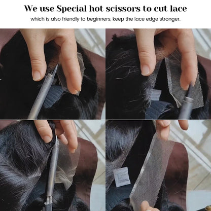 Wear And Go Glueless Human Hair ISEE Brazilian Straight Highlight Wig 6x4 HD Lace Glueless Preplucked Human Wigs Ready To Go