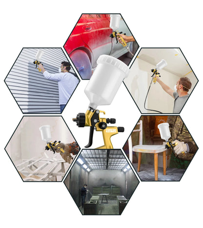 SUTU Spray Guns Car/Furniture 1.3MM Nozzle Paint Spray Gun High Atomization Air Tools Oil Paint Repair Guns Painting Airbrush ﻿