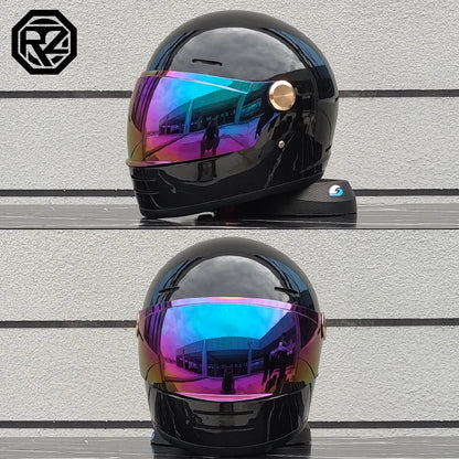 ORZ motorcycle helmet retro cruise full helmet personalized ghost knight helmet ABS material