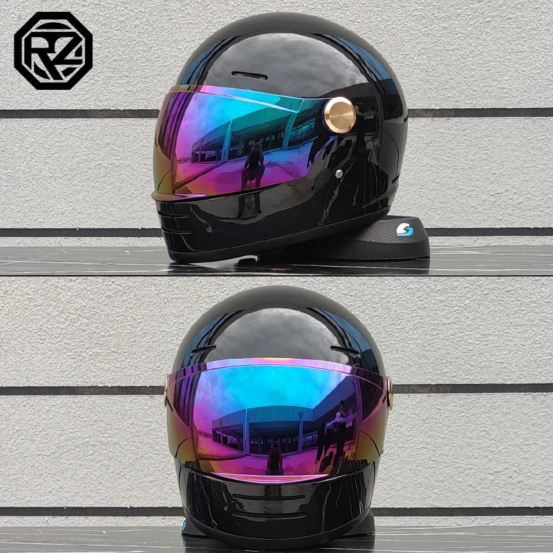 ORZ Motorcycle Helmet DOT Certification Retro Full Face Off Road Helmet Cascos Para Motos Capacete Casco Moto